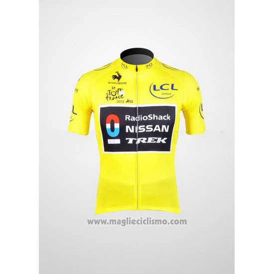 2012 Abbigliamento Ciclismo Radioshack Lider Giallo Manica Corta e Salopette